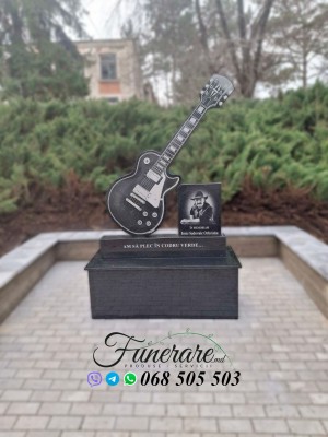Memorial funerar din granit – lucrare instalată de Funerare.md în Moldova