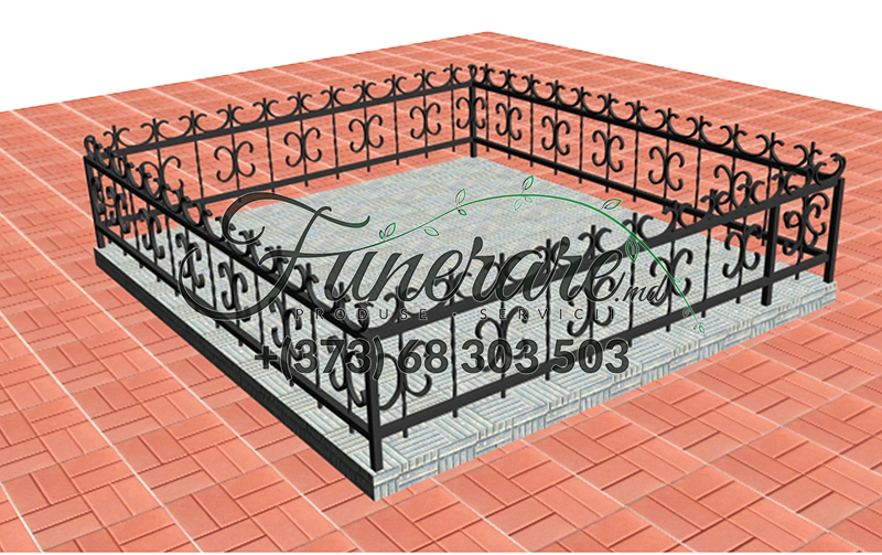 Gard din metal forjat pentru cimitir 0344