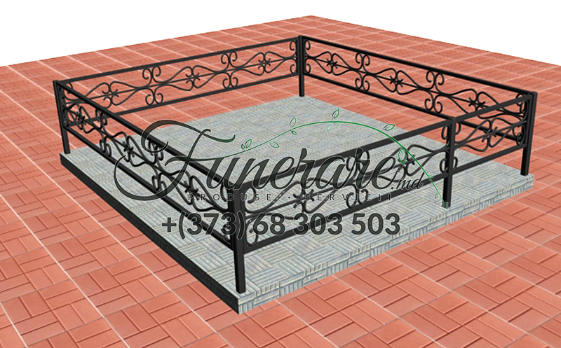 Кованые металлические ограды для кладбища 0351