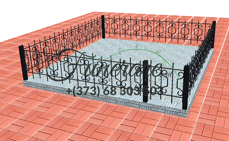 Кованые металлические ограды для кладбища 0352