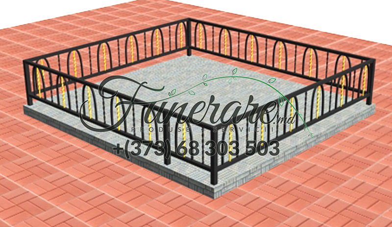 Кованые металлические ограды для кладбища 0356